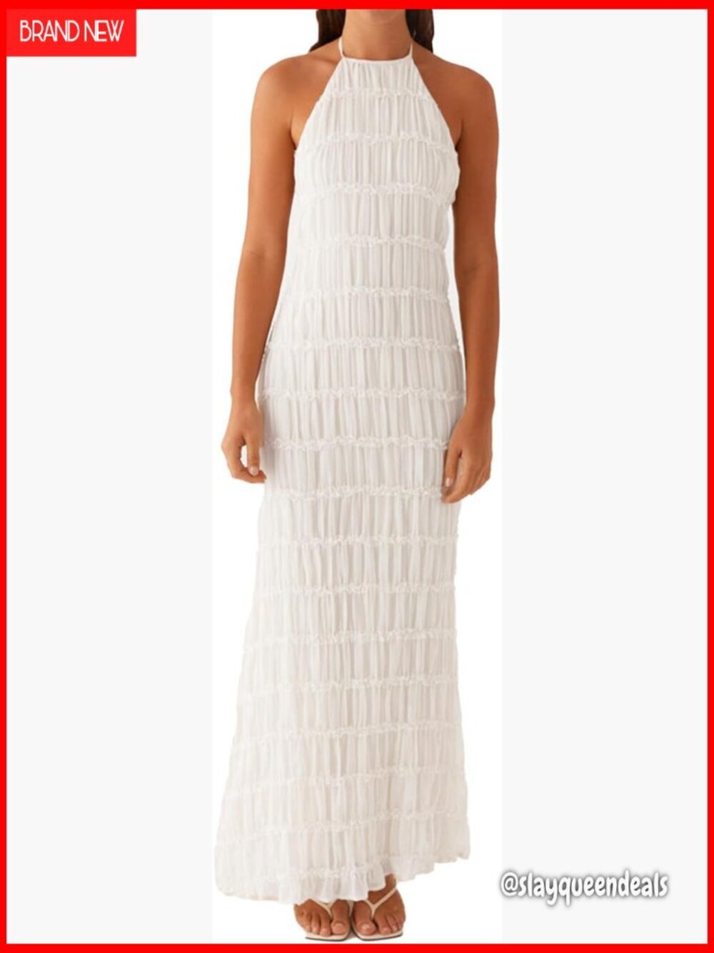 Backless Halter Maxi Dress Formal Wedding Guest Beach Vacation